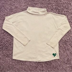 Oiselle drop sleeve striped turtleneck, knit L